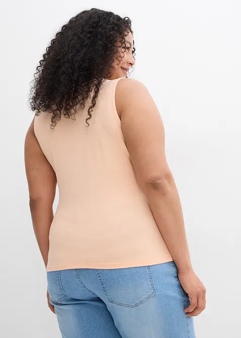 Top van zachte viscose (set van 2), bonprix