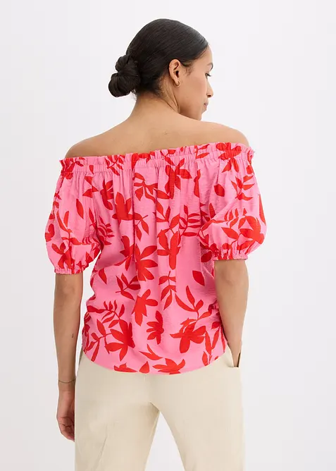 Gedessineerde Carmen blouse van een fijne viscosemix, bonprix