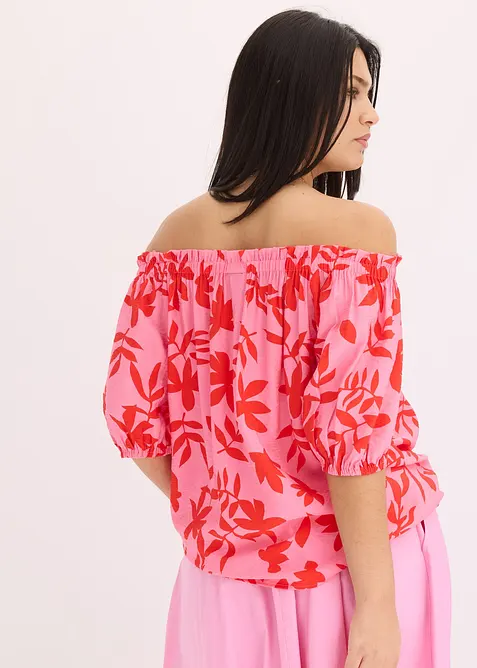 Gedessineerde Carmen blouse van een fijne viscosemix, bonprix