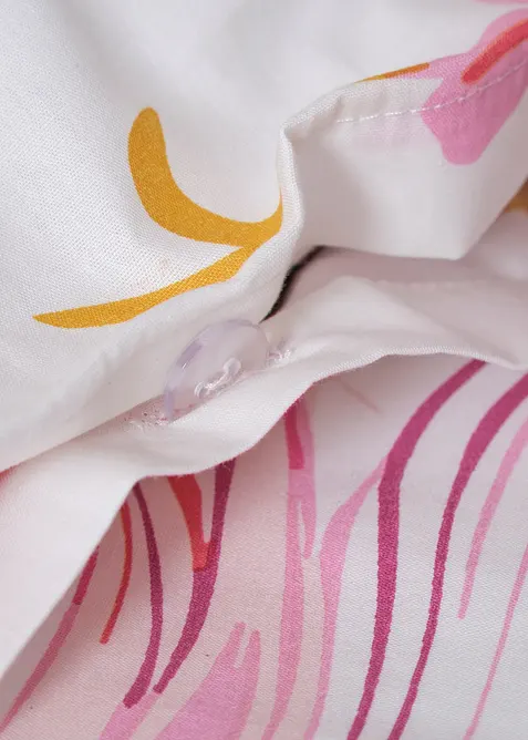 Dekbedovertrek van perkal met bloemmotief, bonprix