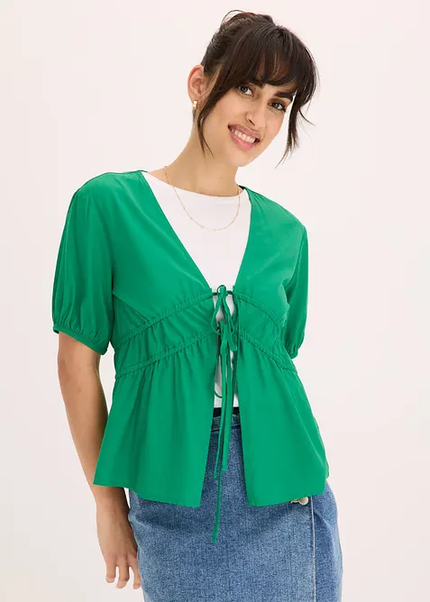 Blouse met strikjes, bonprix
