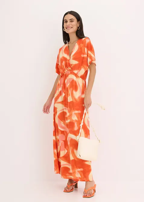 Maxi jurk met batikprint in een zachte viscosemix, bonprix