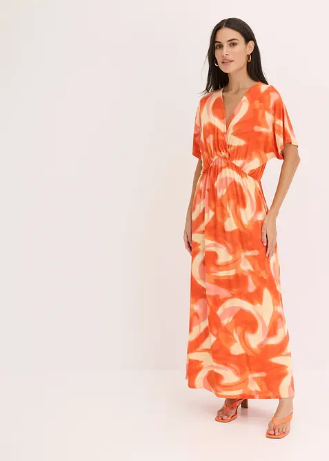 Maxi jurk met batikprint in een zachte viscosemix, bonprix