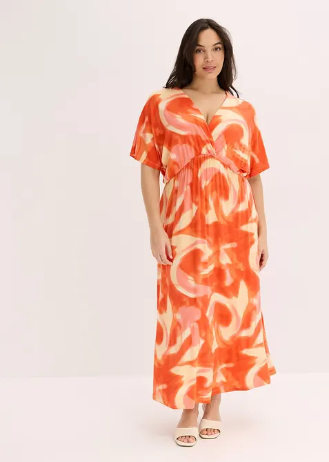 Maxi jurk met batikprint in een zachte viscosemix, bonprix