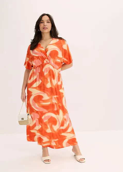 Maxi jurk met batikprint in een zachte viscosemix, bonprix