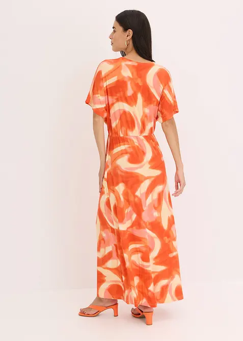 Maxi jurk met batikprint in een zachte viscosemix, bonprix