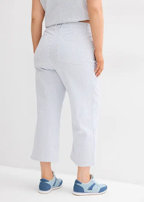Wide leg jeans high waist, cropped, bonprix