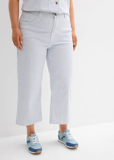 Wide leg jeans high waist, cropped, bonprix