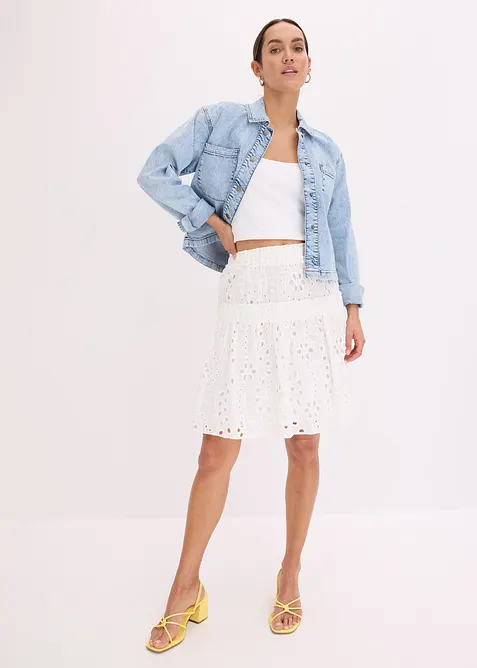 Minirok met eyeletborduursel, bonprix