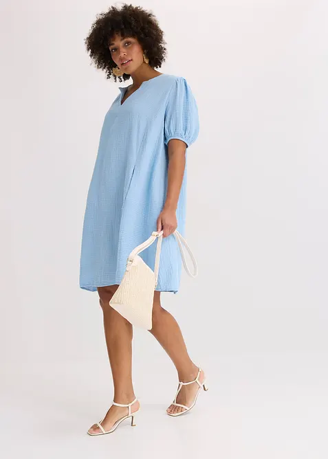 Korte jurk van mousseline, bonprix