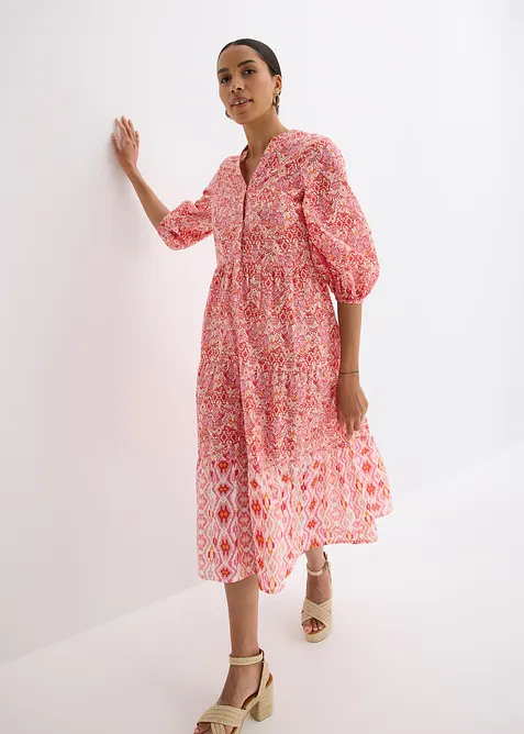 Midi jurk van licht katoen, bonprix