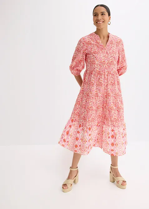 Midi jurk van licht katoen, bonprix