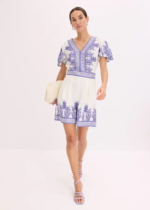 Jumpsuit met linnen, bonprix