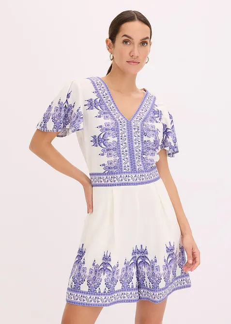 Jumpsuit met linnen, bonprix