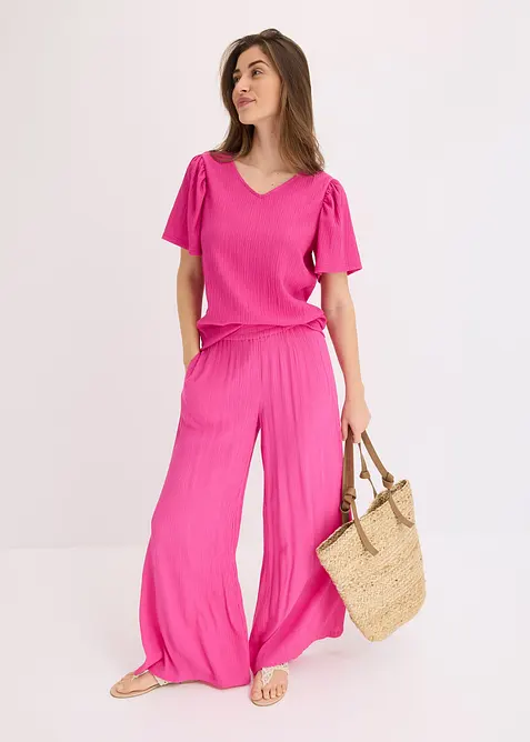 Shirt van gestructureerde crêpe, bonprix