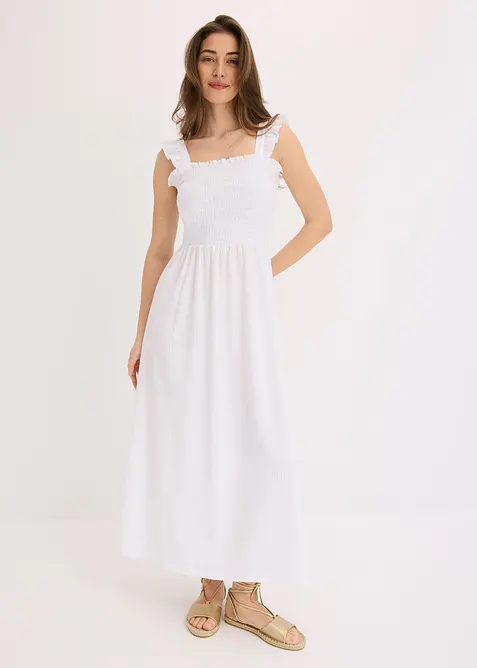 Jersey jurk, gesmokt, bonprix