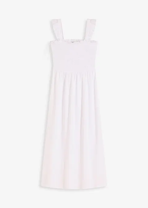 Jersey jurk, gesmokt, bonprix