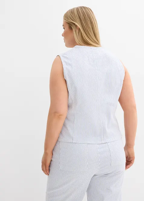 Jeans gilet gestreept, bonprix