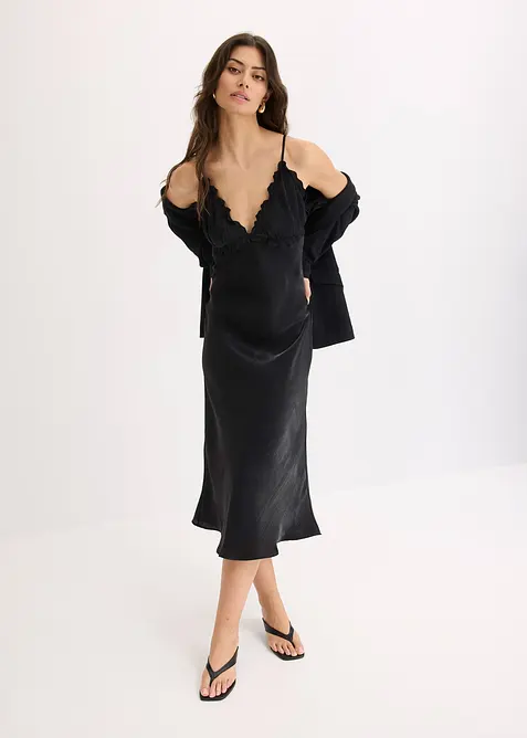 Maxi jurk van soepel satijn, bonprix