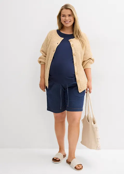 Zwangerschapsshort van licht stretch denim, bonprix