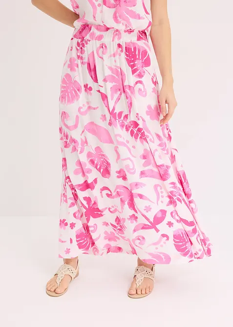 Maxirok van gestructureerde viscose, bonprix