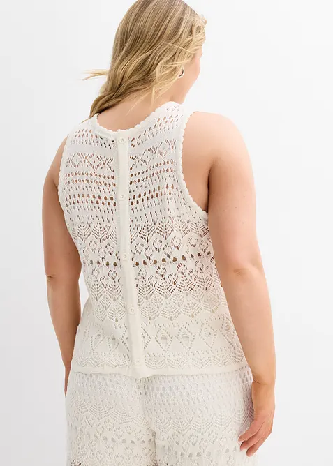 Gebreide top met een opengewerkt breipatroon, bonprix