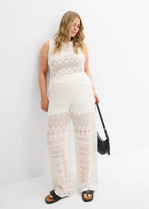 Gebreide top met een opengewerkt breipatroon, bonprix