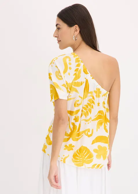 One-shoulder blouse van gestructureerde viscose, bonprix
