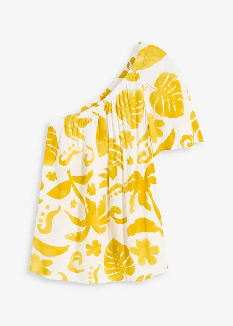 One-shoulder blouse van gestructureerde viscose, bonprix