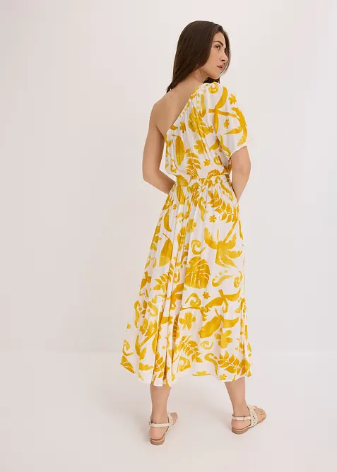 One shoulder jurk van gestructureerde viscose, bonprix