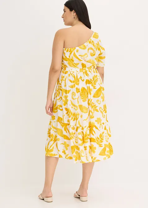 One shoulder jurk van gestructureerde viscose, bonprix