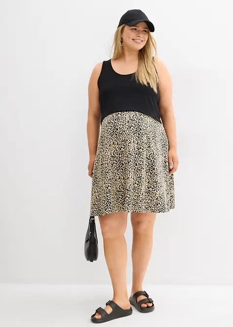 2-in-1 katoenen jersey zwangerschaps- en borstvoedingsjurk, bonprix