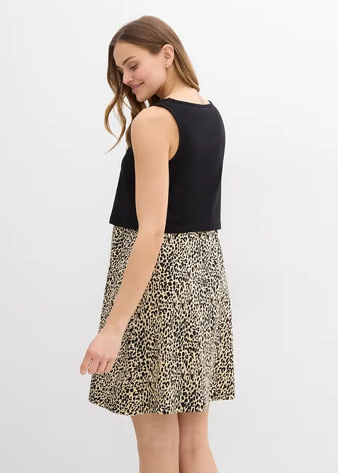 2-in-1 katoenen jersey zwangerschaps- en borstvoedingsjurk, bonprix