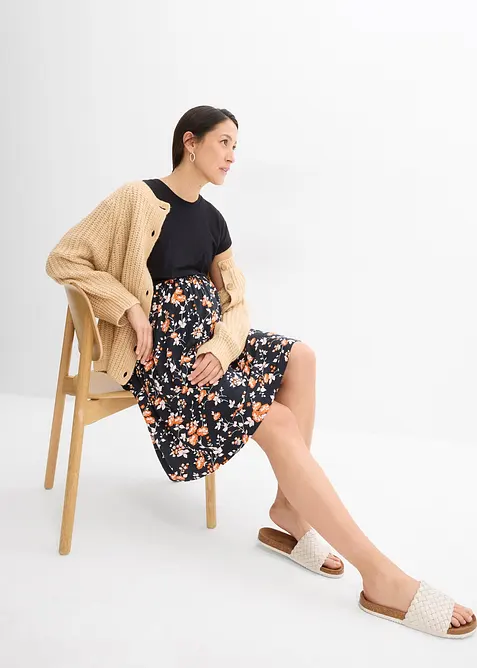 2-in-1 zwangerschaps- en borstvoedingsjurk met zakken, bonprix