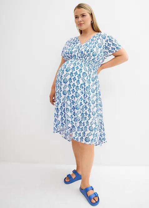 2-in-1 zwangerschaps- en borstvoedingsjurk van vloeiende viscose, bonprix