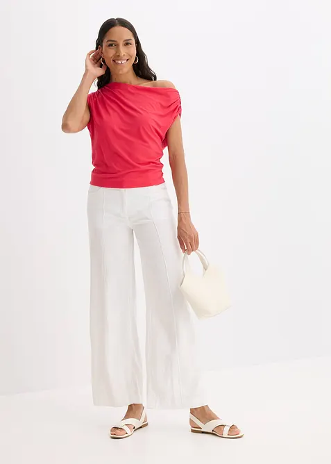 Shirt met asymmetrische halslijn, bonprix