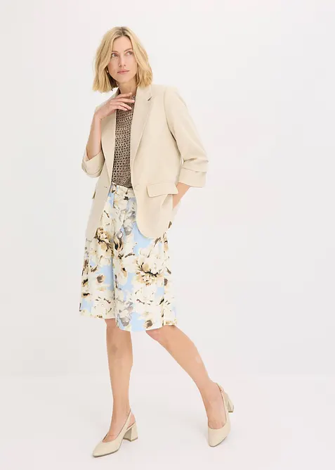 Casual blazer van viscose met 3/4 mouwen, bonprix