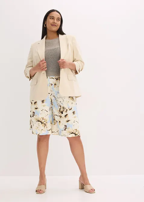 Casual blazer van viscose met 3/4 mouwen, bonprix