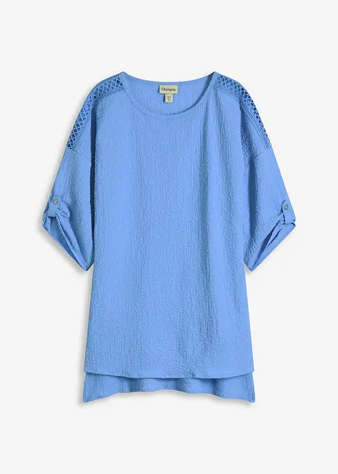 Tuniek met structuur en kanten band, bonprix