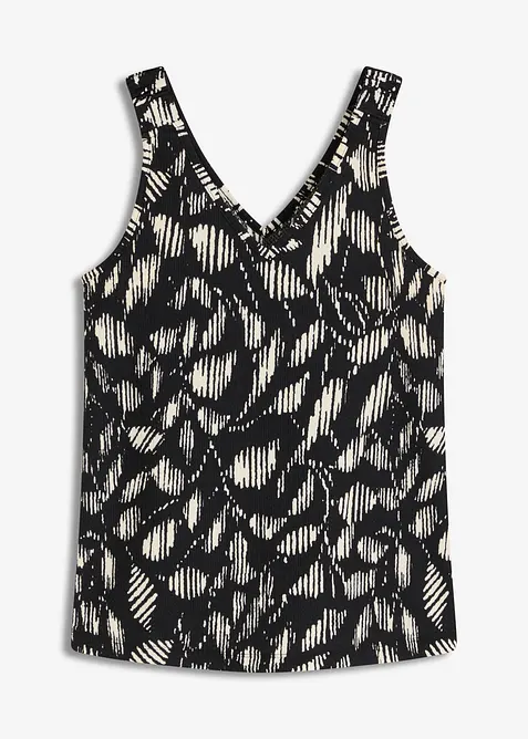 Gedessineerde top van gestructureerde jersey, bonprix