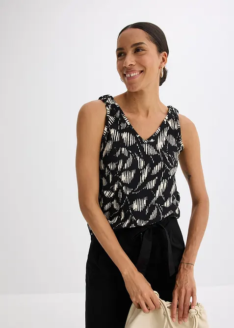 Gedessineerde top van gestructureerde jersey, bonprix