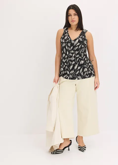 Gedessineerde top van gestructureerde jersey, bonprix