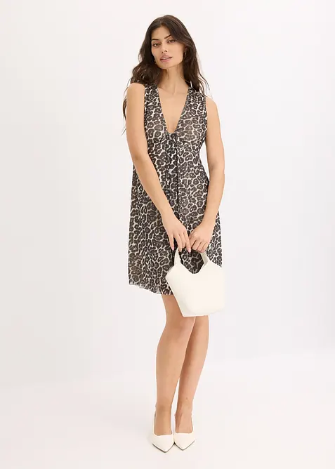 Mini jurk met mesh, bonprix