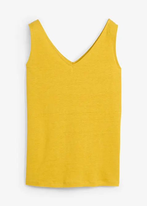 Linnen tanktop, bonprix