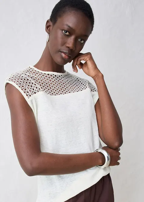 Top van linnen, bonprix