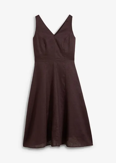 Midi jurk van linnen, bonprix