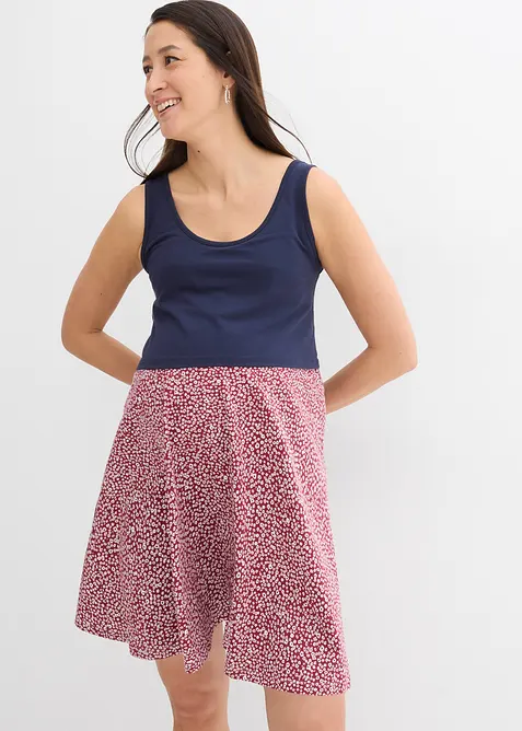 2-in-1 zwangerschapsjurk/voedingsjurk van biologische katoenjersey, bonprix