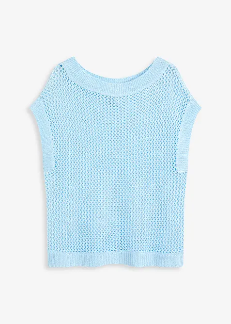 Ajour trui van glanzend lintgaren, bonprix