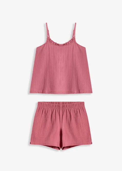 Shortama van mousseline met spaghettibandjes, bonprix