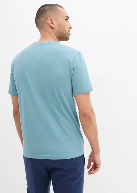 T-shirt met V-hals van biologisch katoen (set van 2), bonprix